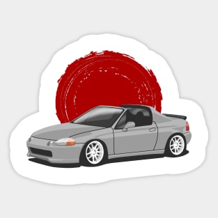 Silver Honda Civic CRX Del Sol Sticker